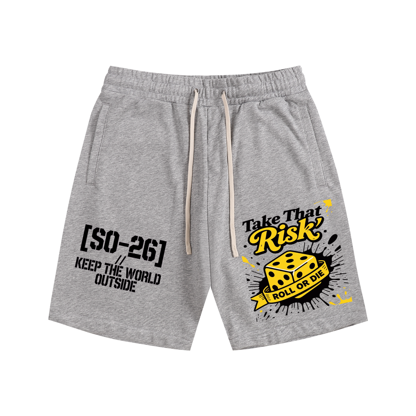 “TAKE THAT RISK” Essential Cotton Shorts