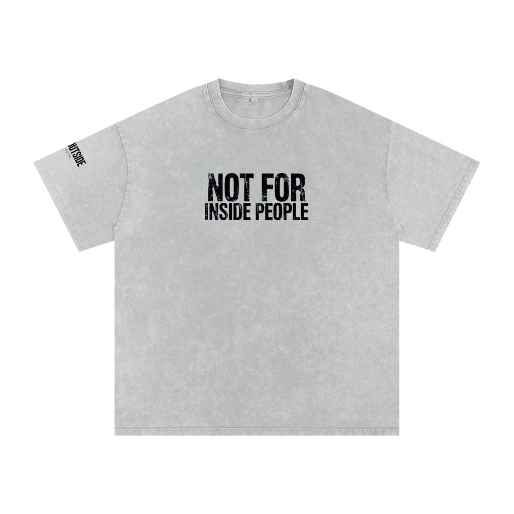 Snow Washed Oversized Cotton T-Shirt