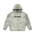 Unisex Sunfade Frayed Fleece Hoodie