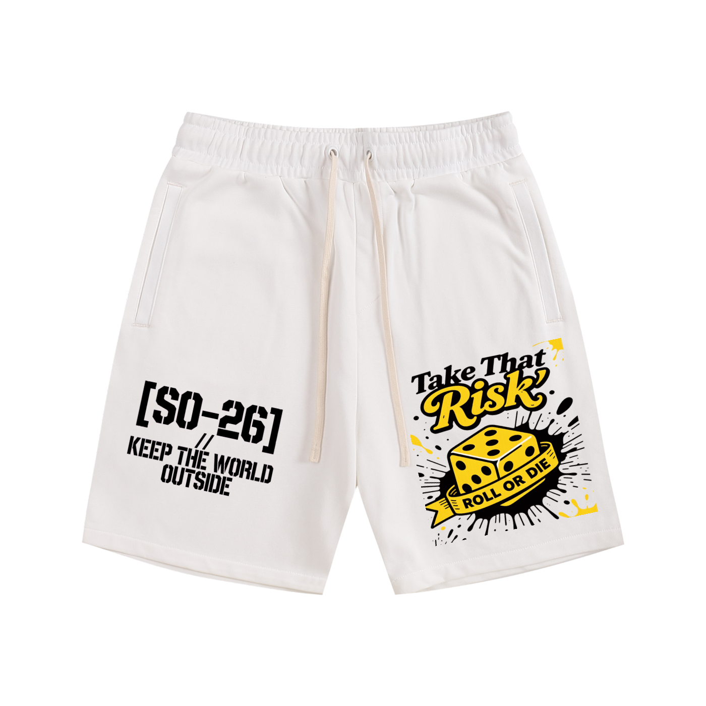 “TAKE THAT RISK” Essential Cotton Shorts