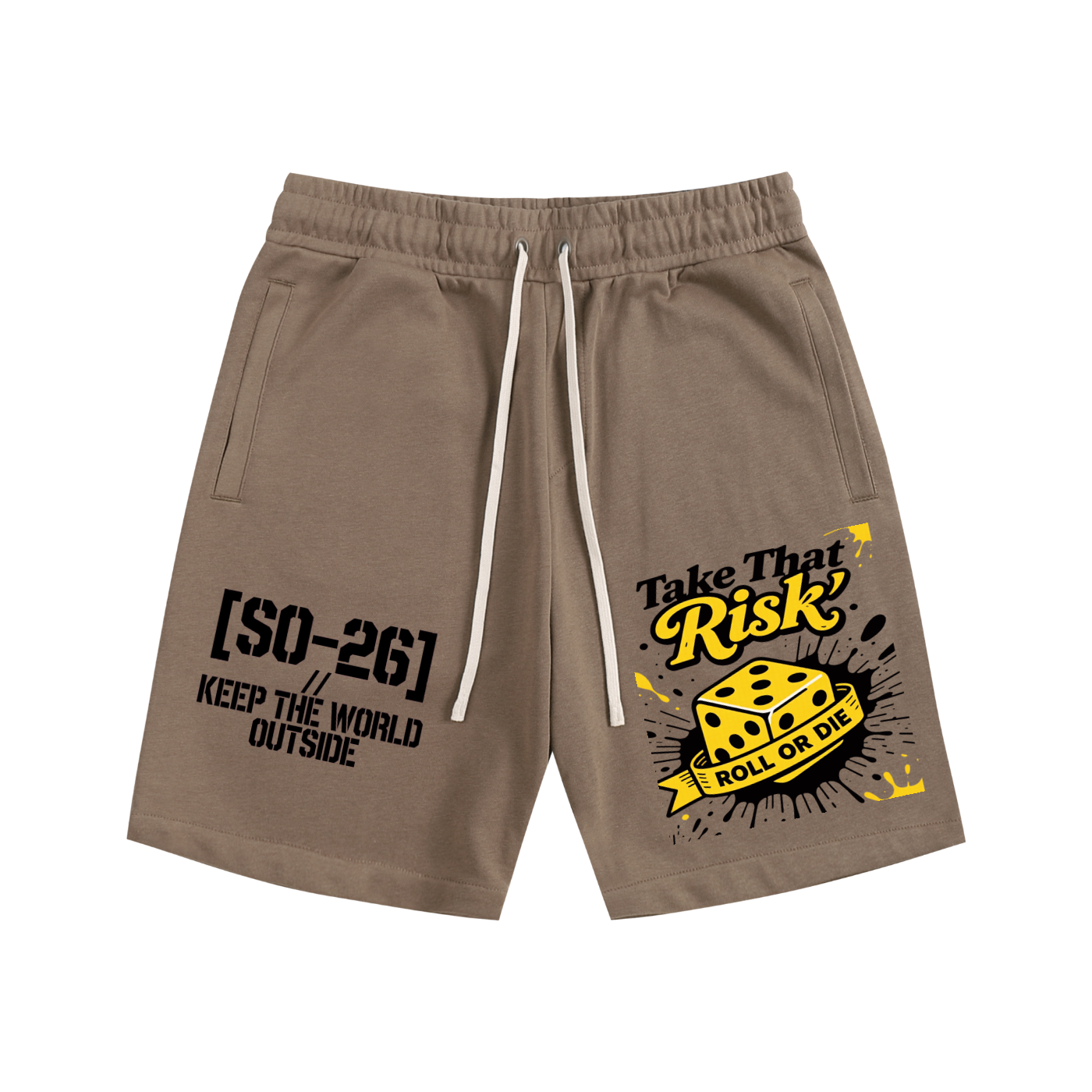 “TAKE THAT RISK” Essential Cotton Shorts