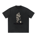 "Barrier Man" Heavyweight Vintage Washed Frayed T-Shirt