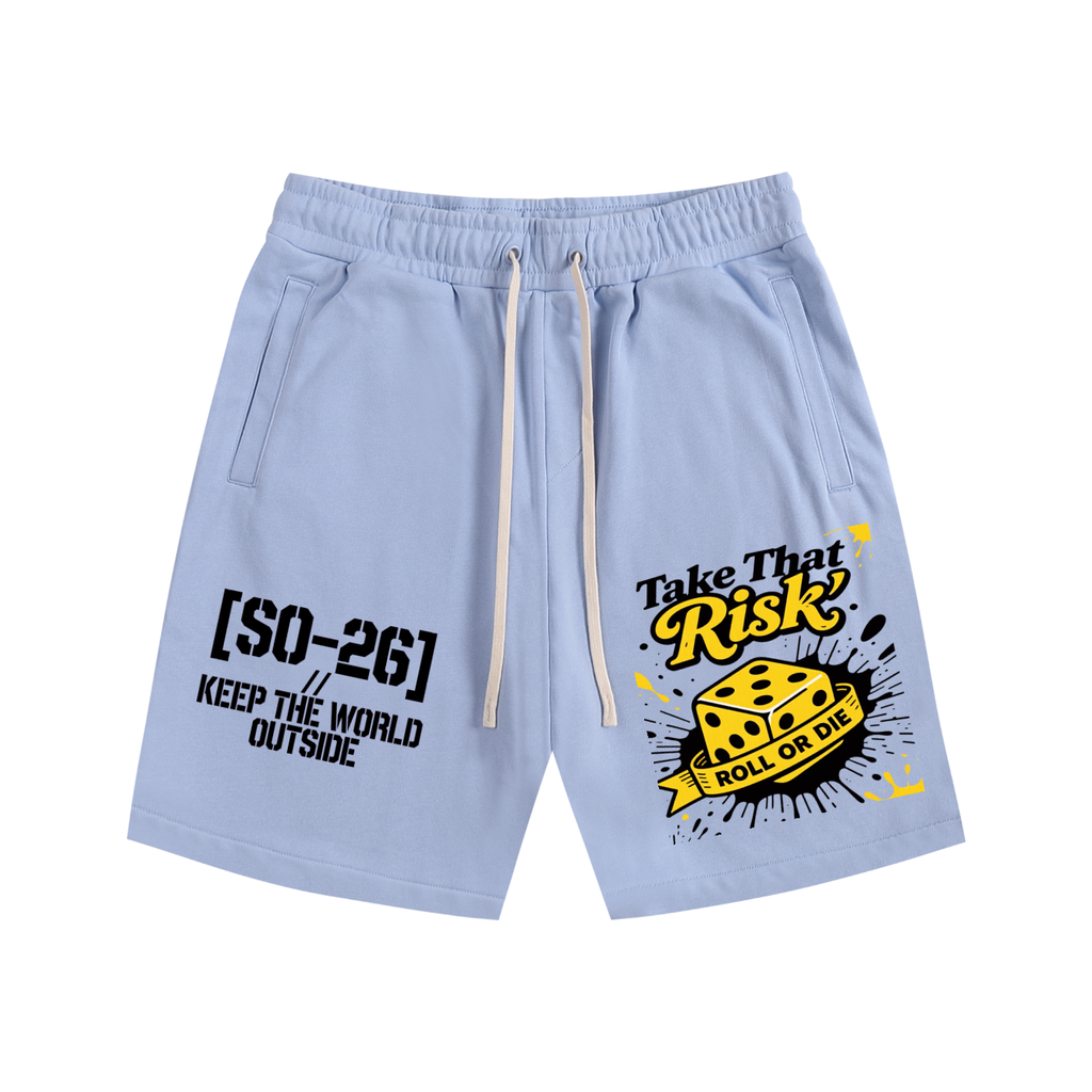 “TAKE THAT RISK” Essential Cotton Shorts