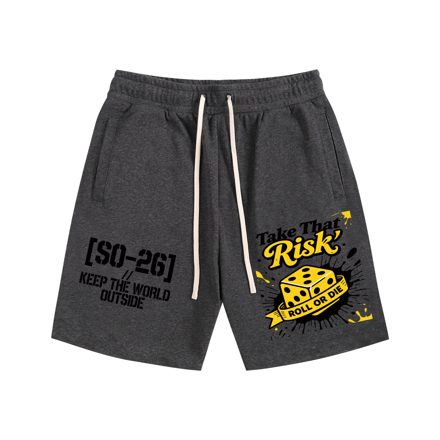 “TAKE THAT RISK” Essential Cotton Shorts